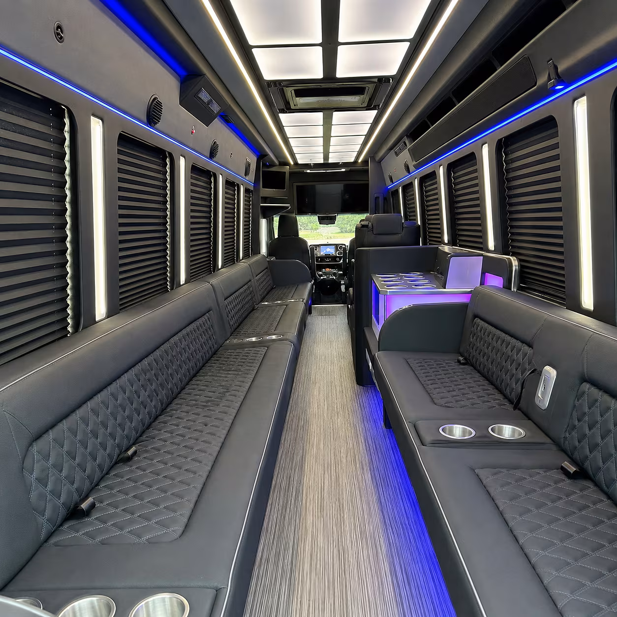 Fort Lauderdale Private Event Transportation party bus interior