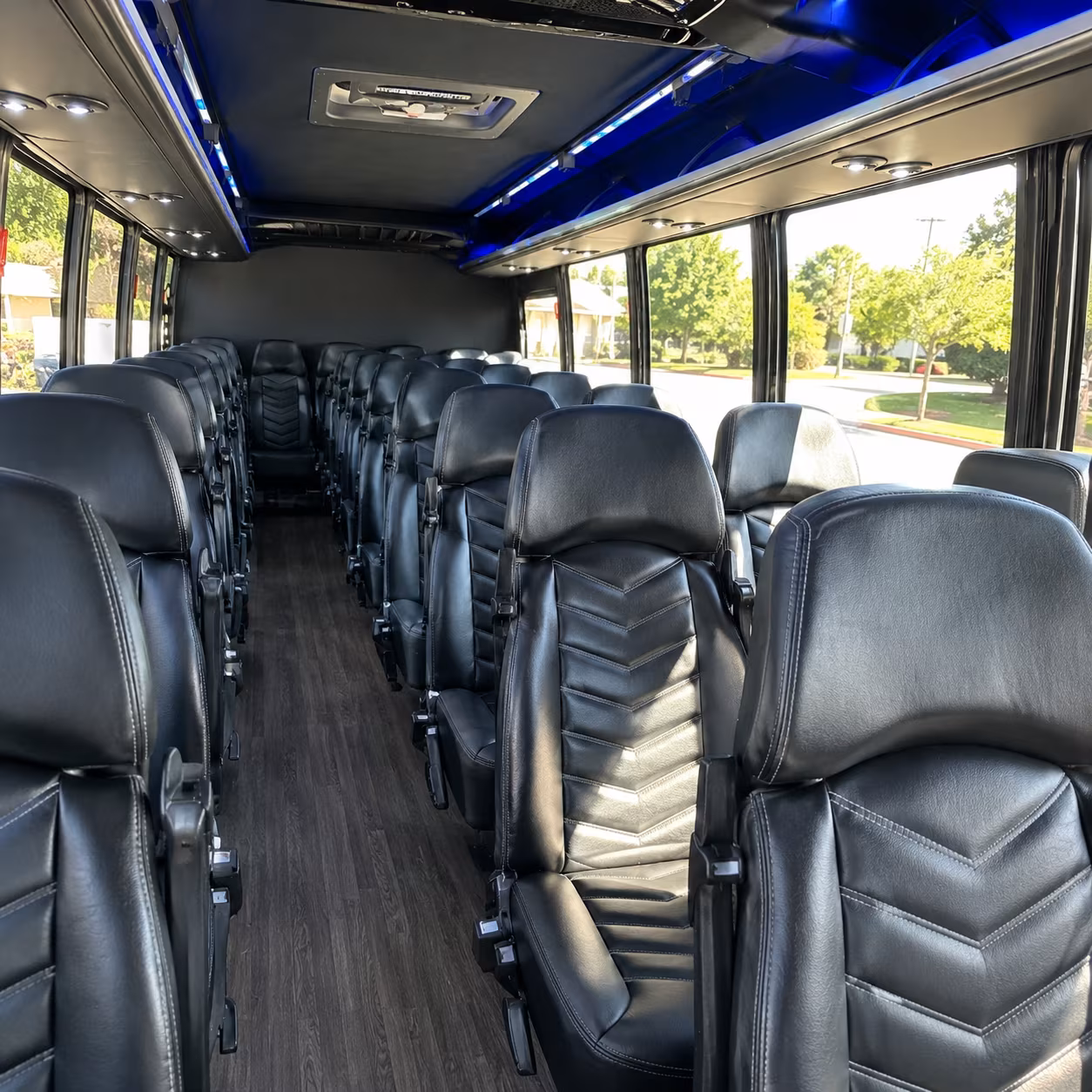 Fort Lauderdale School Event Transportation party bus interior
