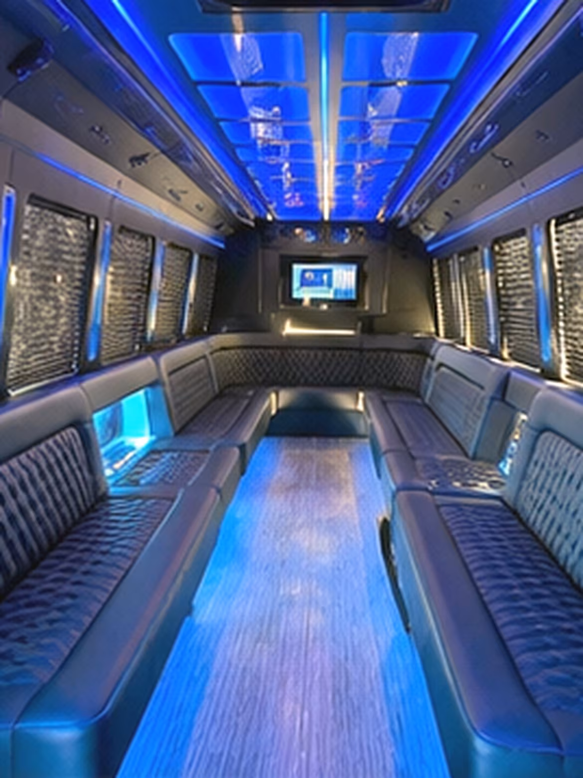 Fort Lauderdale Sporting Event Transportation party bus interior