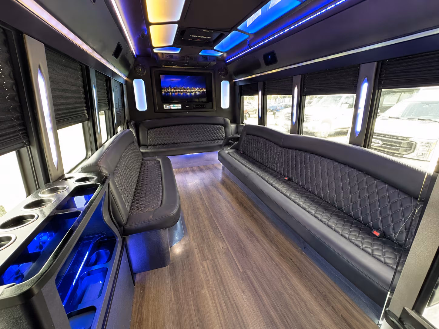 Fort Lauderdale Wedding Transportation party bus exterior