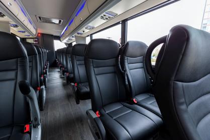 Boca Raton 45 Passenger Mini Coach Interior