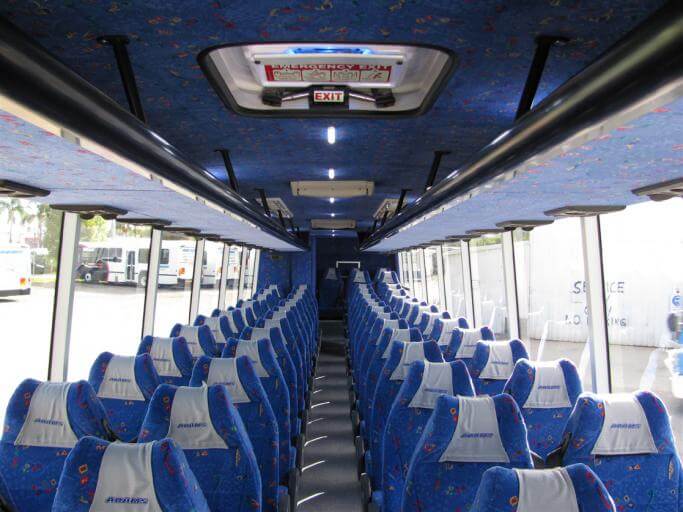 Boynton Beach 56 Passenger Charter Bus Interior