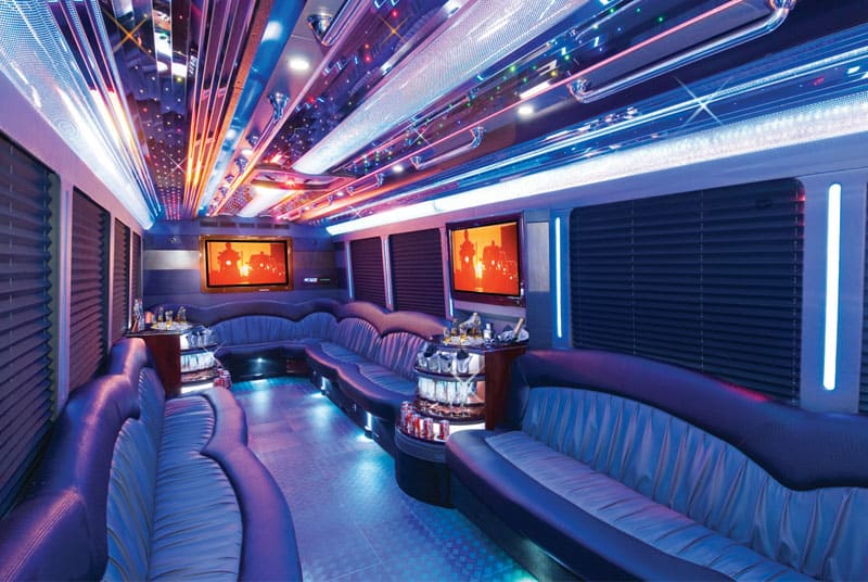 West Palm Beach 20 Passenger Party Bus Interior
