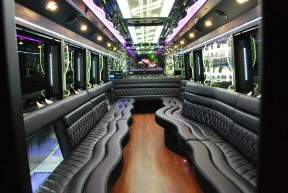 Boca Raton 25 Passenger Limo bus Interior