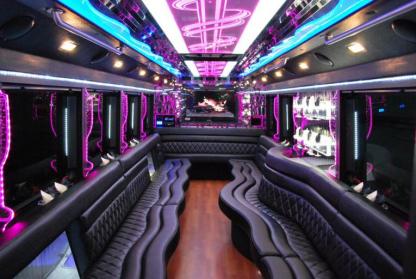 Boca Raton 50 Passenger Party Bus Interior